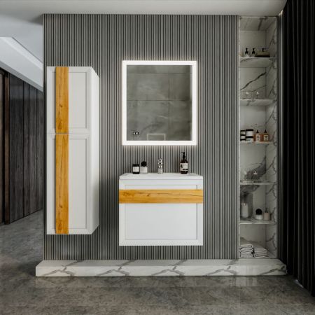 Комплект мебели для ванной Бриклаер БЕРЛИН 70BD, белый, артикул БЕРЛИН 70BD