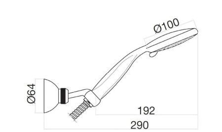 Душевой гарнитур Webert AC0489015, хром, артикул AC0489015