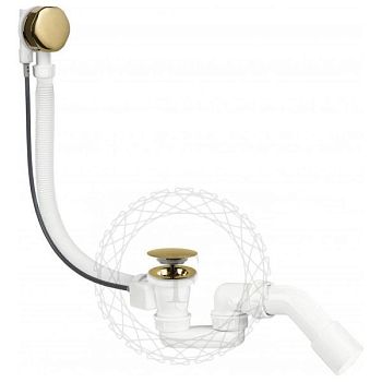 Слив-перелив (полуавтомат, 80 см.) FILARETE FL80GO, золото