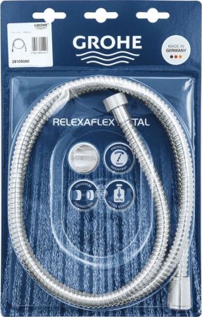 Душевой шланг GROHE Relexa металлический, 1500 мм, хром (28105000)