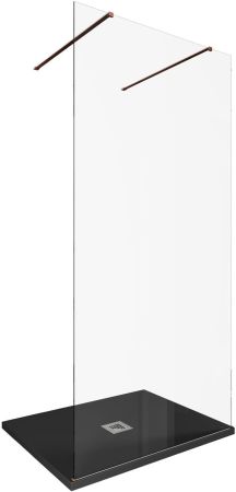 Душевая перегородка Allen Brau Infinity 2 100 3.21041.60 медь браш, артикул 3.21041.60