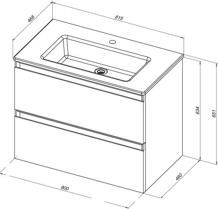 Тумба под раковину Allen Brau Eclipse 80 1.E1002.PGM 2.0 платина матовый, артикул 1.E1002.PGM 2.0