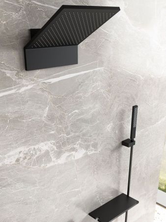 Душевой комплект Futura VSFW-2F11TMB термостатический встраиваемый, 3 режима, черный, артикул VSFW-2F11TMB