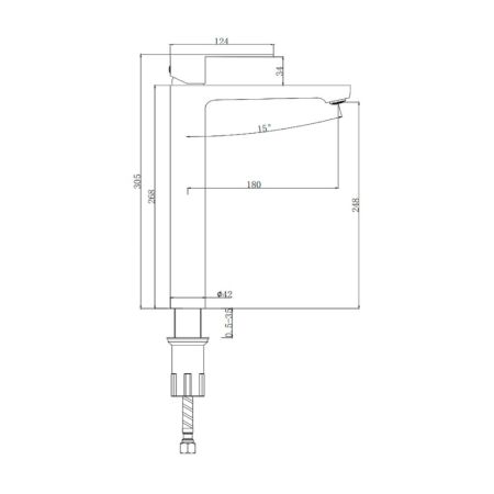 Смеситель для раковины Splenka S222.15.05, сатин