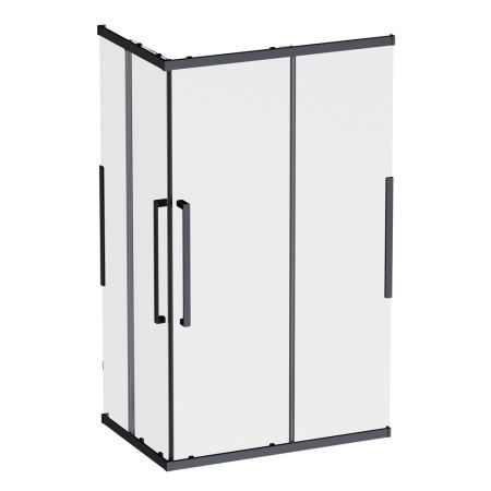 W84G-403-12080-BТ Душевое ограждение Func Square Slide 120х80, черный, прозрачное, артикул W84G-403-12080-BТ