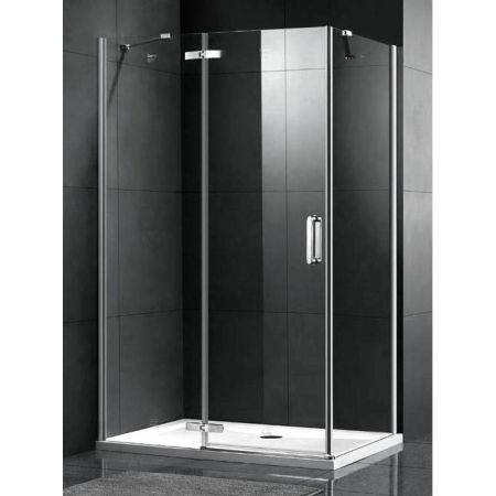 Душевой уголок Gemy Fall Tea 120х80 прямоугольный профиль Хром стекло прозрачное, артикул S29131