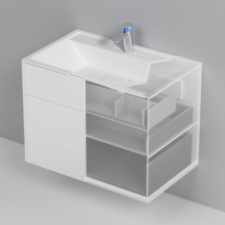 M50AFHX0803WM Inspire V2.0, База под раковину, подвесная, 80 см, 3 ящика, push-to-open, белый матовы M50AFHX0803WM Inspire V2.0, База под раковину, подвесная, 80 см, 3 ящика, push-to-open, белый матовы