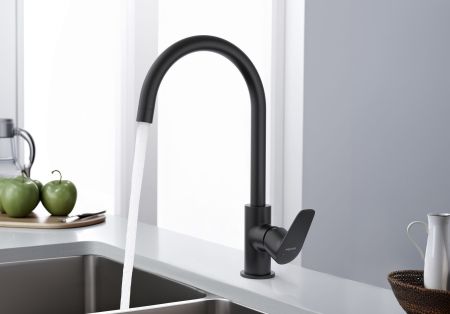 Смеситель для кухни AQUATEK, матовый черный AQ1182MB БЕТТА, артикул AQ1182MB