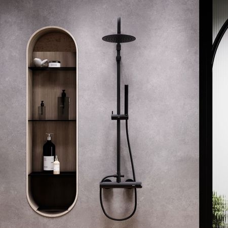 936710300 Scandinavian Pure душевая система с душевым смесителем, чёрный, шт, артикул 936710300
