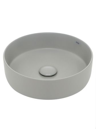 AQM5012 Раковина накладная круглая, цвет светло-серый матовый. 355x355x120, артикул AQM5012MFG