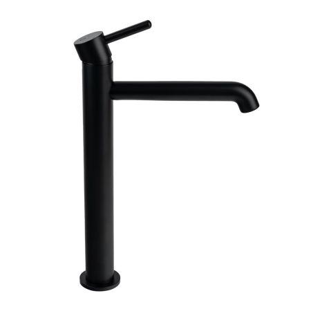 Смеситель для раковины высокий FILARETE Roun FL6020BL, черный, артикул FL6020BL
