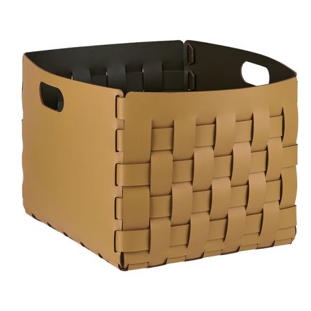 ADJ Корзинка Bottega, 35x40xH30 см., цвет: горчичный/оливковый, артикул 1048.40/55