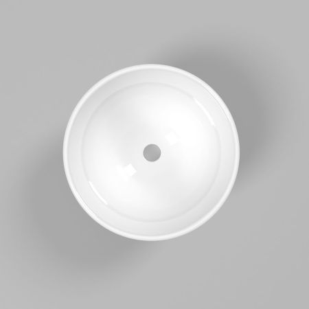 Умывальник WHITECROSS Amethyst D=50 (белый глянец) иск. камень, артикул 0711.050050.100