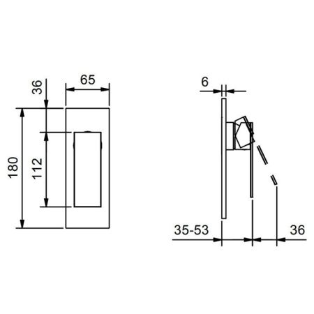 Fantini Mint Смеситель для душа, встраиваемый, на 1 источник, (наружняя часть), цвет: нержавеющая сталь