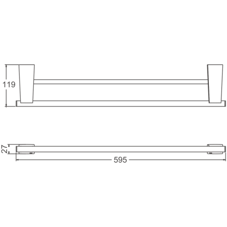 Полотенцедержатель BELZ B91209, оружейная сталь, артикул B91209