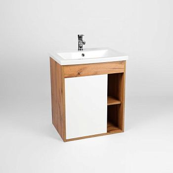 Тумба VIANT "Бостон" 1 ств подвесная 380х460х620 под раковину .S-UM-COM50/1-w (COMO 50) (VBOS50CO-T1STP)