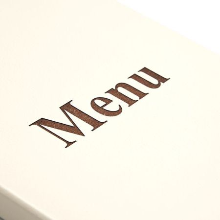 ADJ Меню для ресторана, 17x25 см., цвет: панна котта/белый, артикул 1627.16/10