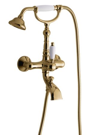 Смеситель Laguna с ручным душем для ванной, цвет бронза
