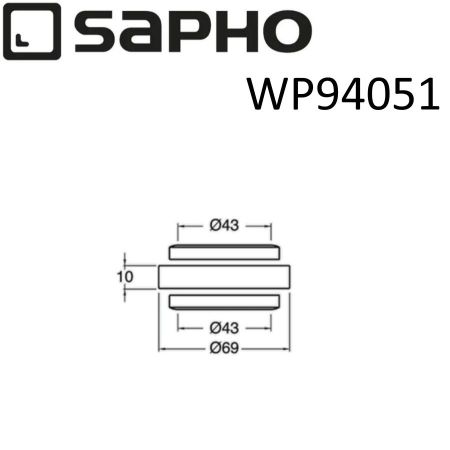 Монтажное кольцо/фиксатор для умывальника, хром, Sapho, артикул WP94051