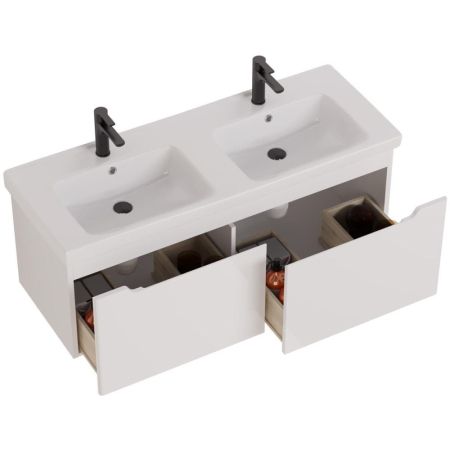 Тумба под раковину подвесная Dreja W 125 см, белый, артикул 99.9400