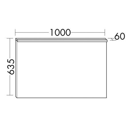 Burgbad Eqio Зеркало с подсветкой 4250K, 1000х635 мм, корпус alu-optik