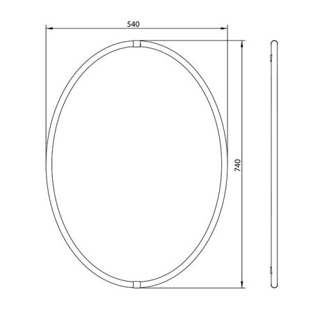 Bongio Зеркало косметическое, 540х740 мм, цвет золото 24к., артикул 15030OR00