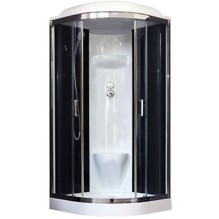 Душевая кабина Royal Bath RB 100HK6-BT-CH (черное/прозрачное), артикул RB100HK6-BT-CH