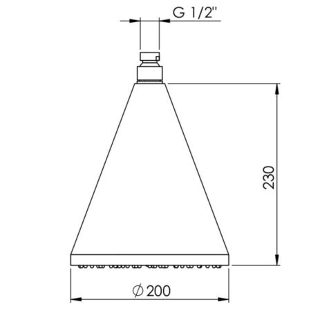 Nicolazzi Flag Верхний душ 200 мм, цвет хром, артикул 4804/1CR