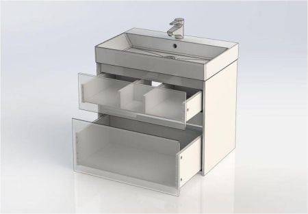 Тумба под раковину Aquanet Бруклин 70 белый, артикул 00203959