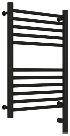 Полотенцесушитель, Сунержа, Богема 3.0, электрический, ширина, мм-432, глубина, мм-75, высота, мм-724, межосевое расстояние-400, подключение-справа, электрокомплект-МЭМ, материал-нержавеющая сталь, цвет-чёрный матовый, артикул 31-5805-6040