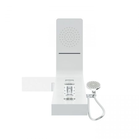 W85P-2-136AW Joy Гидромассажная панель, 3 форсунки, полочка для аксессуаров, верхний душ, 1360Х320