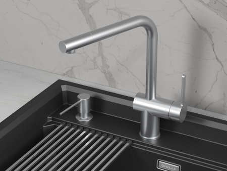 Смеситель для кухни GRANULA (5017, НЕРЖ), артикул 5017, НЕРЖ