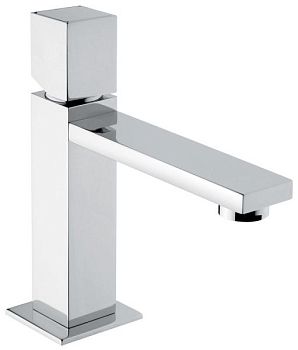 Emmevi Gea, однорычажный смеситель для раковины (излив 12,5 см), с донным клапаном click-clack, цвет хром