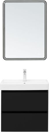 Тумба под раковину Aquanet Вега 2.0 60 черный, артикул 00337953