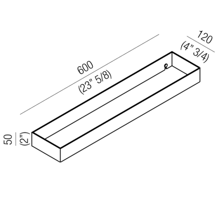 Agape 369 Полотенцедержатель, 60см, цвет: глянец