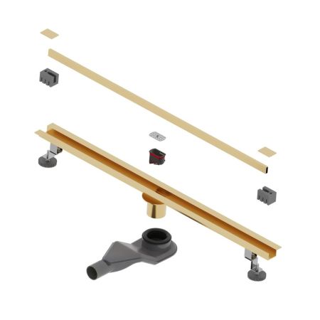 Душевой трап обрезной - SDR-50Gb - золото браш (800)