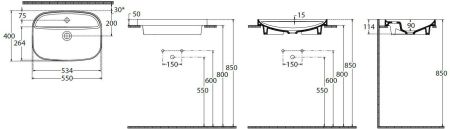 Раковина накладная Allen Brau Fantasy Sphere 55 4.11034.PT петроль, артикул 4.11034.PT