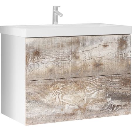 Тумба под раковину Marka One Mix 60П Push Бетон, артикул У55905