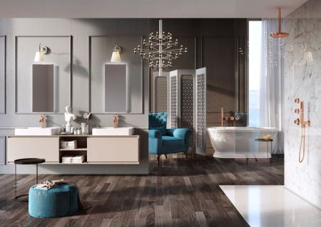 Смеситель для раковины Webert Opera OA830102980, розовое золото, артикул OA830102980