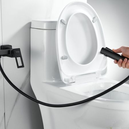 Гигиенический душ со смесителем Raffine F0596H-1, черный