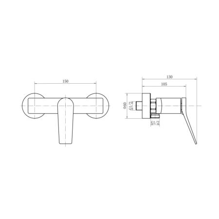 Смеситель для душа FASHUN A2086-7, черный