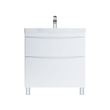 M80FSX0802WG Like, База под раковину, напольная, 80 см, 2 ящика, белый, глянцевая, шт