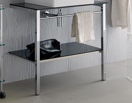 Stil Haus Gea, консоль со стеклянной полкой , цвет хром, артикул 1133(08)