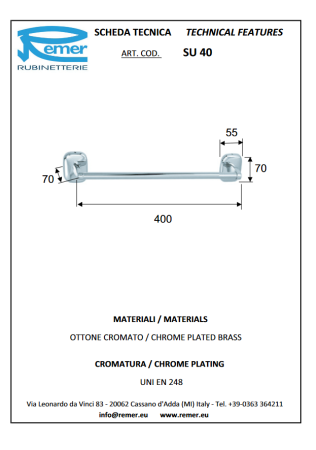 Suite Карниз д/пол 40см RR SU40, артикул SU40CR