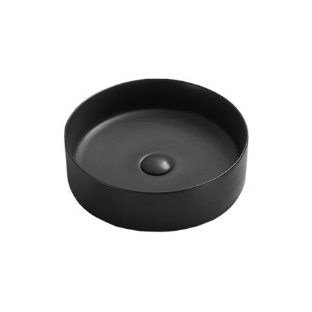 Раковина керамическая Vincea VBS-216MB, 394*394*115, накладная, цвет матовый черный, артикул VBS-216MB