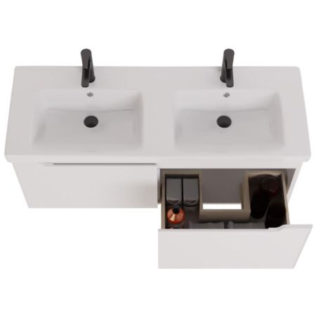 Тумба под раковину подвесная Dreja W 125 см, белый, артикул 99.9400