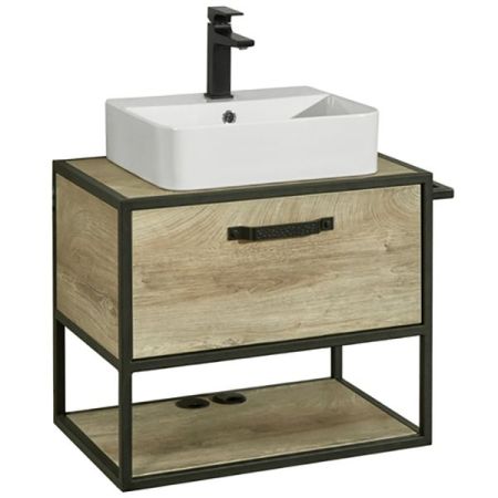 Тумба под раковину АКВАТОН ЛОФТ ФАБРИК 64,2 1A242301LTDU0 (подвесная, дуб эндгрейн), шт, артикул 1A242301LTDU0