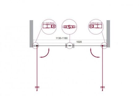 Душевая дверь BelBagno ETNA-B-2-150-C-Cr