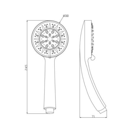 Лейка для душа G.Lauf UHS-1150, хром