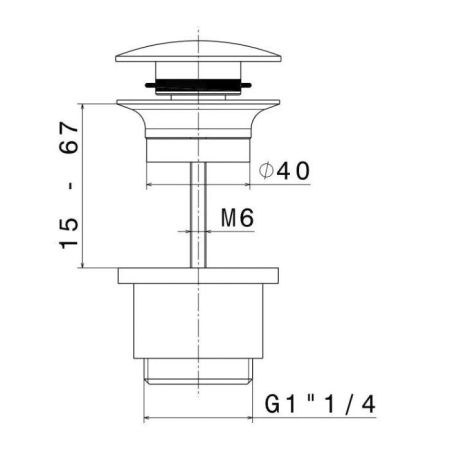 Донный клапан для раковины, потертая бронза, артикул 230KM.31.023